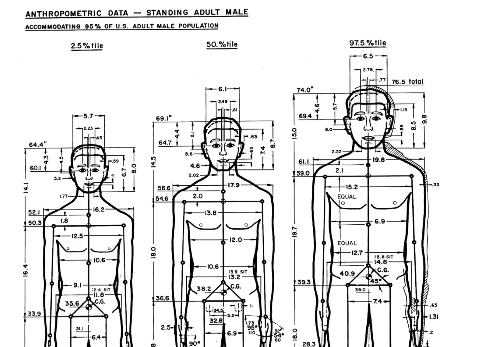 Image from The Measure of a Man: Human Factors in Design by Henry Dryfuss